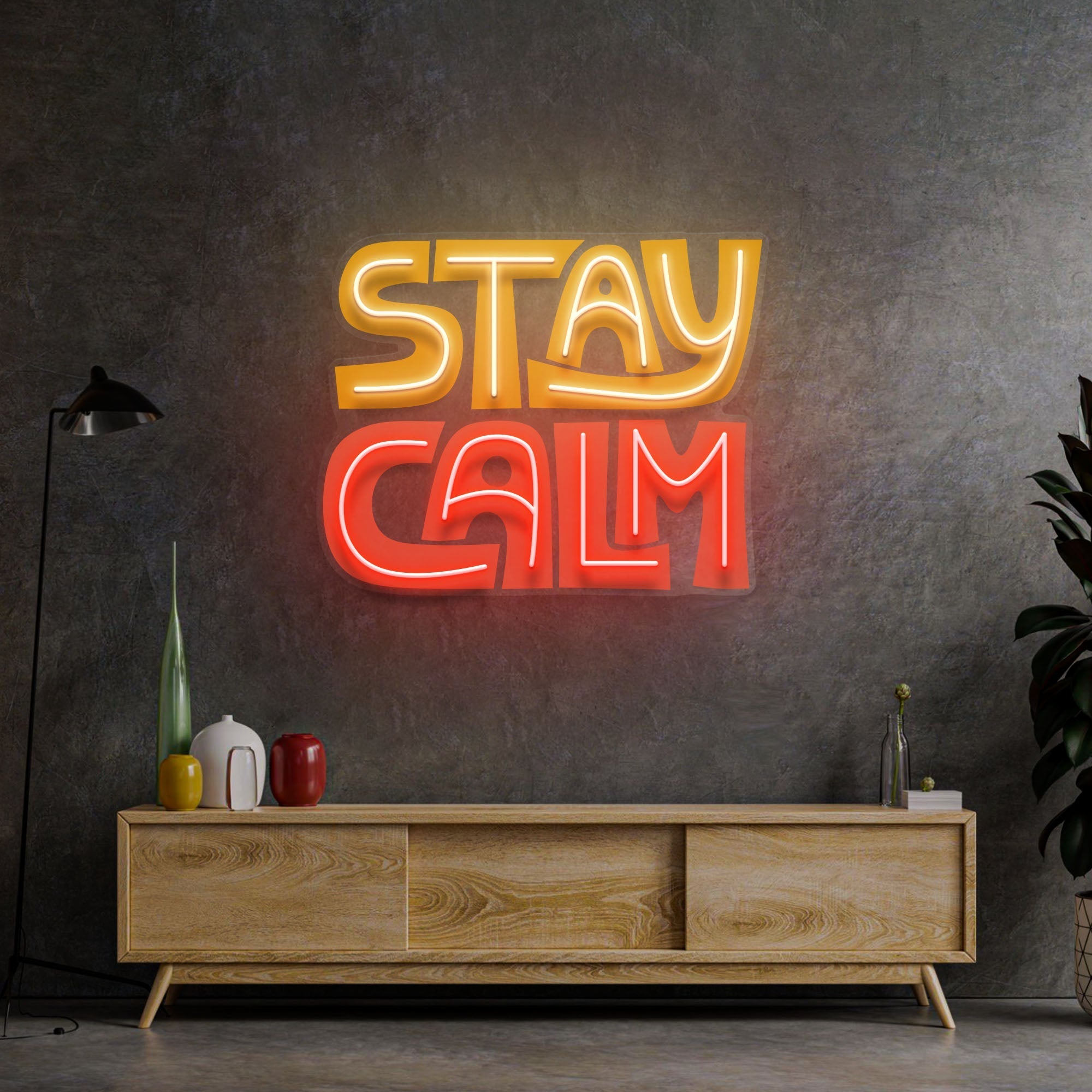 Stay Calm LED Neon Sign Light Pop Art – acrylicsheetsindia