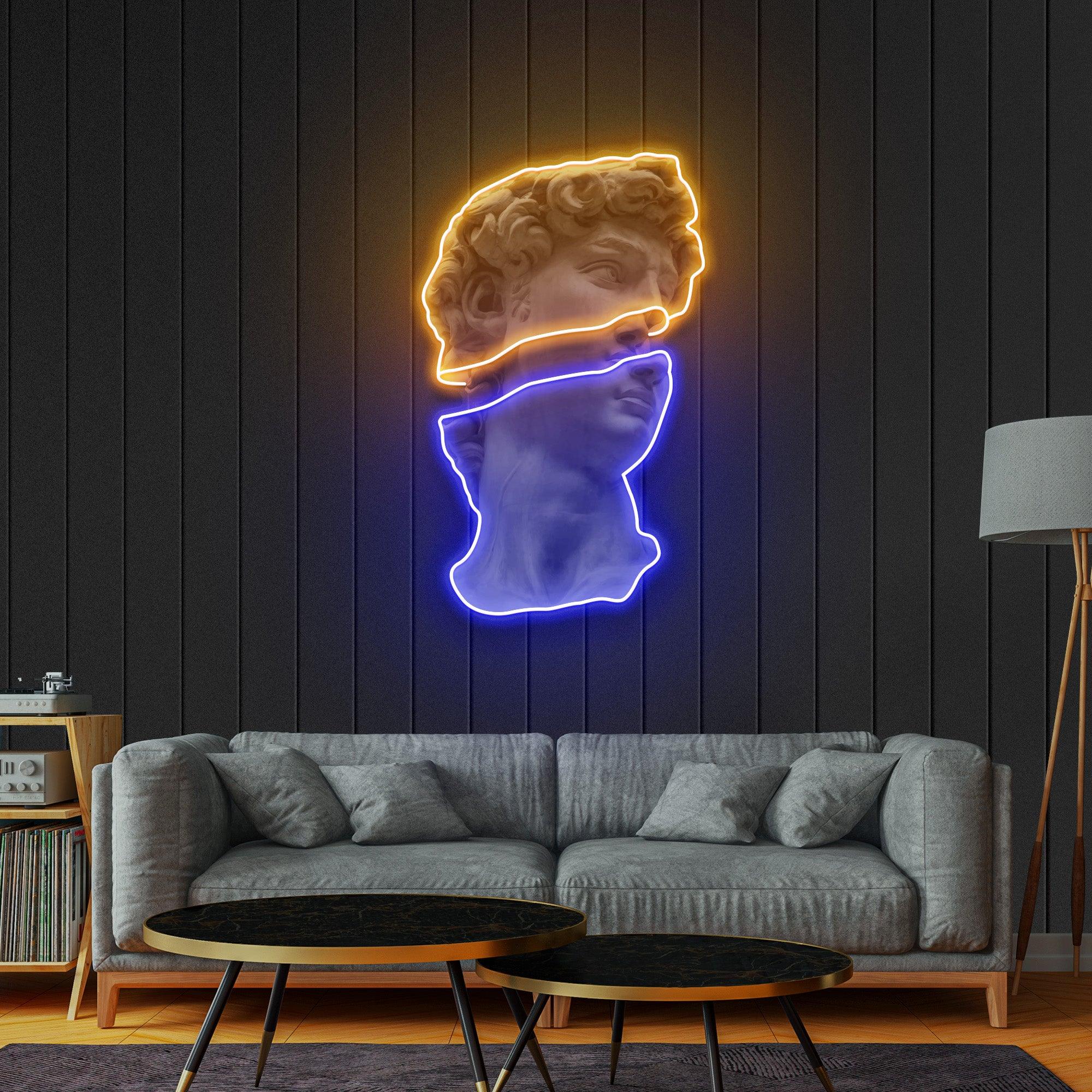 Statue of David Led Neon Acrylic Artwork – acrylicsheetsindia