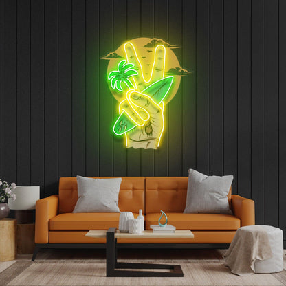 The Beach Led Neon Acrylic Artwork