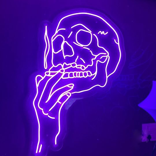 Smoking Skull Neon Sign freeshipping - Neonzastudio – acrylicsheetsindia